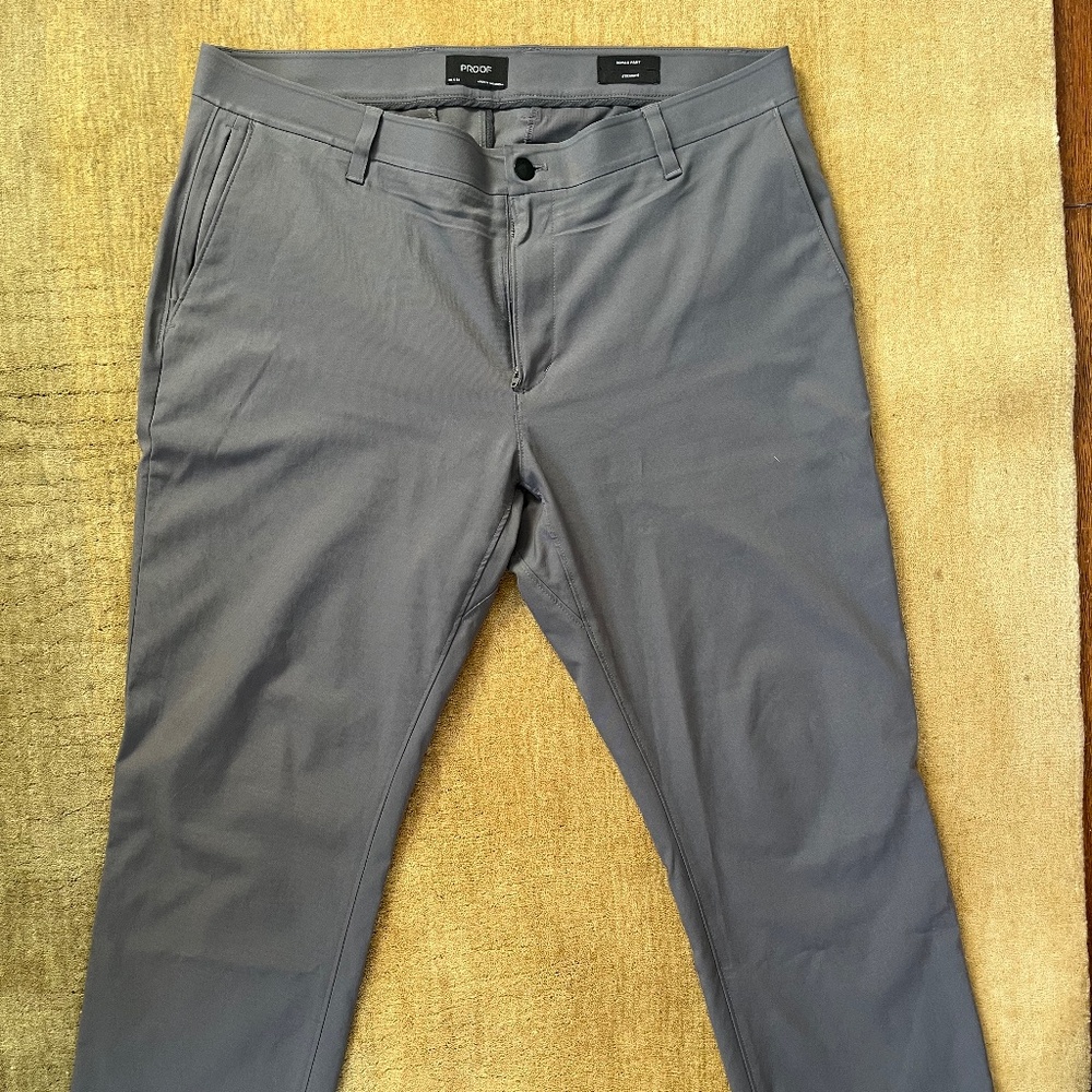 Proof Pants Mens 36 Stone Chino Straight Leg Casual Travel Workwear